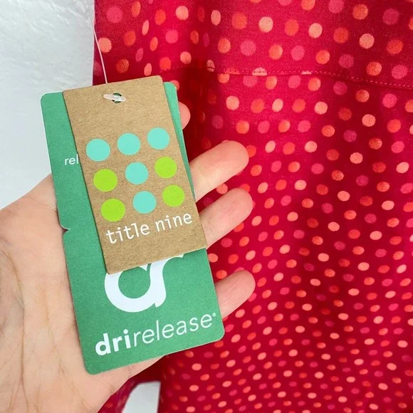 Title Nine Breeze Skirt With Pockets Size Medium Watercolor Dot Red New - Picture 7 of 10